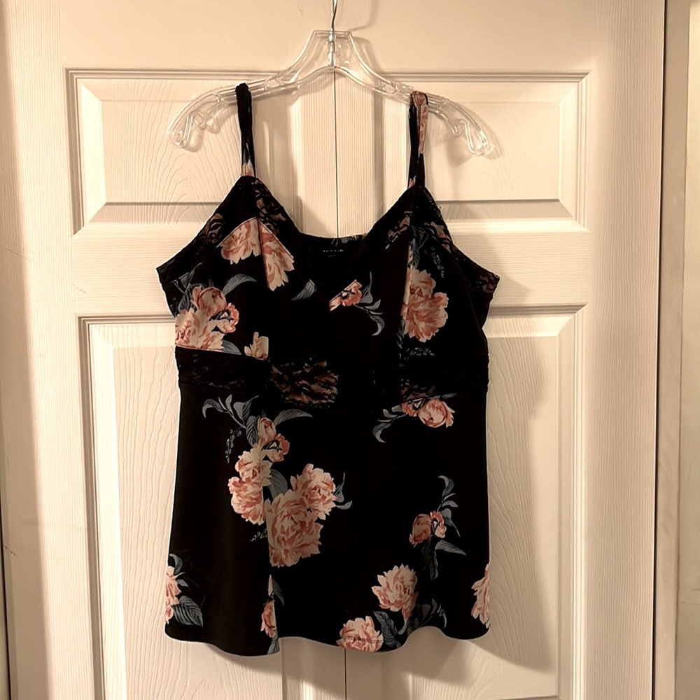 Black Floral camisole